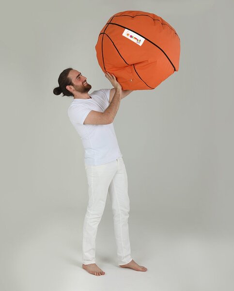 Fotoliu puf de gradina Basketball Rosu 70x70x45 cm