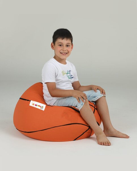 Fotoliu puf de gradina Basketball Rosu 70x70x45 cm