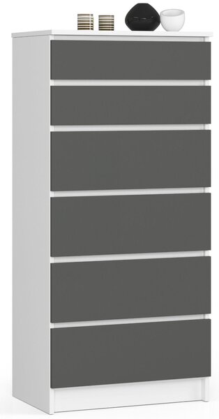Comodă Kalista III (alb + gri). Promo -16%. 1128744