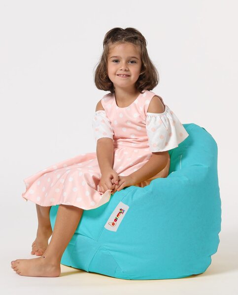 Fotoliu puf de gradina Premium Turcoaz 60x60x25 cm