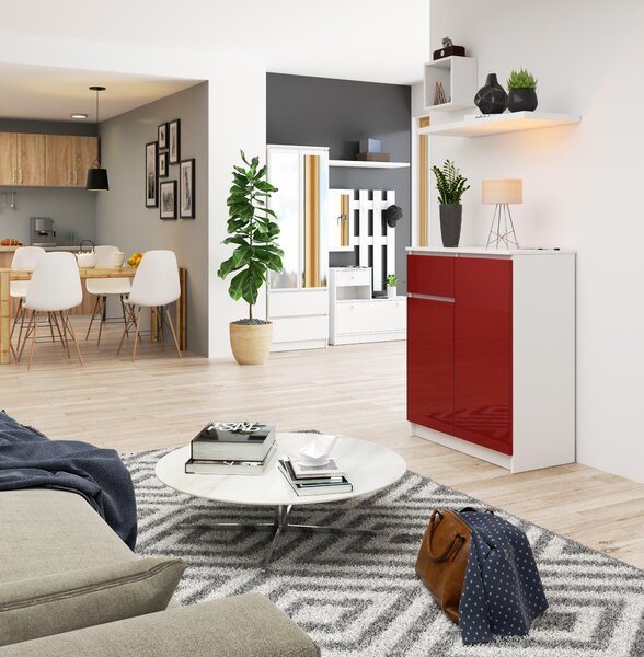 Comodă Kaveri (Roșu lucios). Promo -20%. 1128758