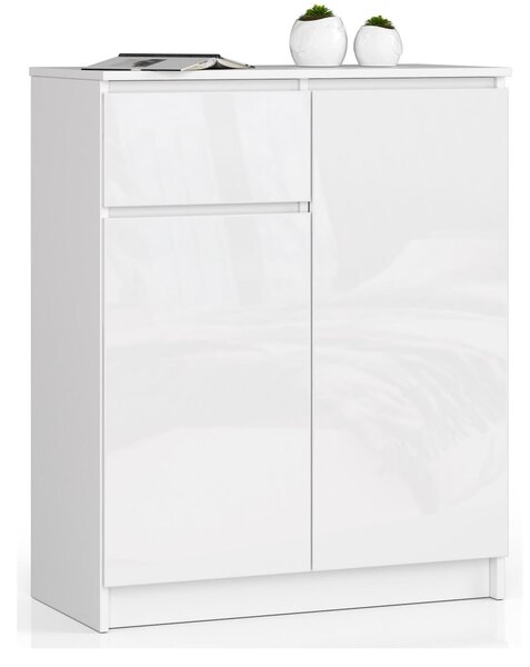 Comodă Kaveri (alb lucios). Promo -21%. 1128755