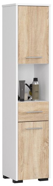 Dulap de baie Farid TYP3 (Alb + Stejar sonoma). Promo -15%. 1128771