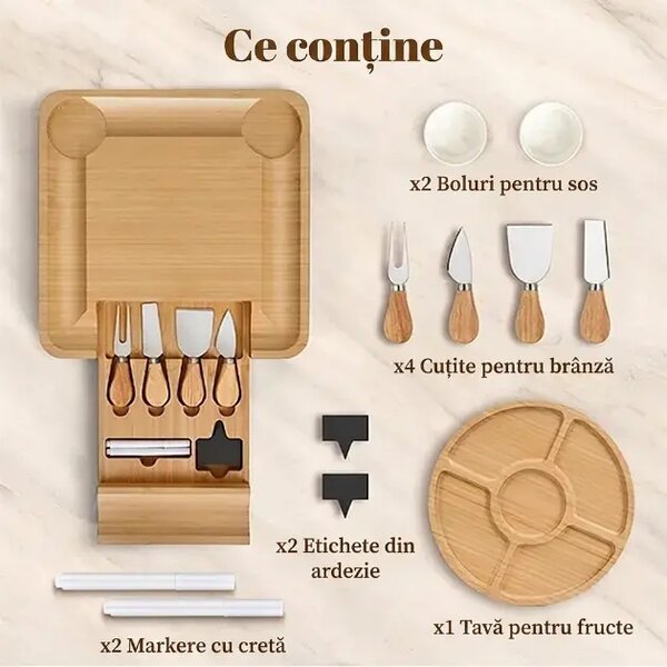 Plattera™ Set Platou Brânzeturi și Mezeluri