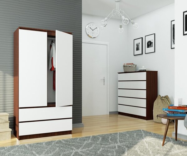 Dulap de haine Safwan (wenge + Alb). Promo -13%. 1128799