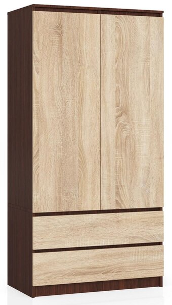 Dulap de haine Safwan (wenge + Stejar sonoma). Promo -13%. 1128800