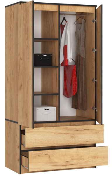 Dulap de haine Safwan (stejar craft). Promo -16%. 1128801