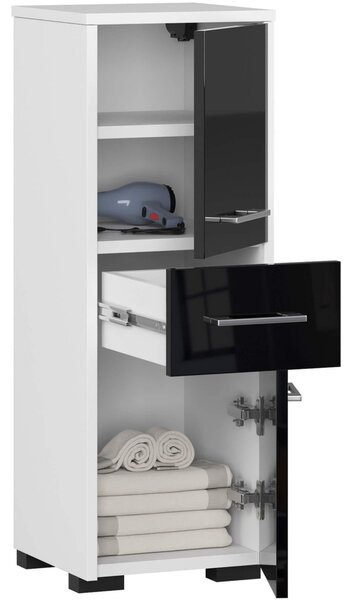 Dulap de baie Farid TYP6 (negru lucios). Promo -21%. 1128813