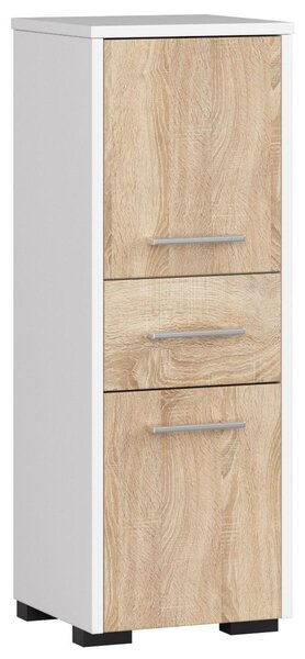 Dulap de baie Farid TYP6 (Alb + Stejar sonoma). Promo -18%. 1128810