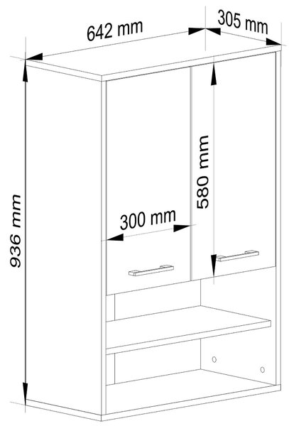 Dulap de baie suspendat Farid TYP 7 (Alb). Promo -19%. 1128818