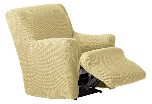 Husa fotoliu cu recliner elastica bi-stretch, Cora, bej C/1