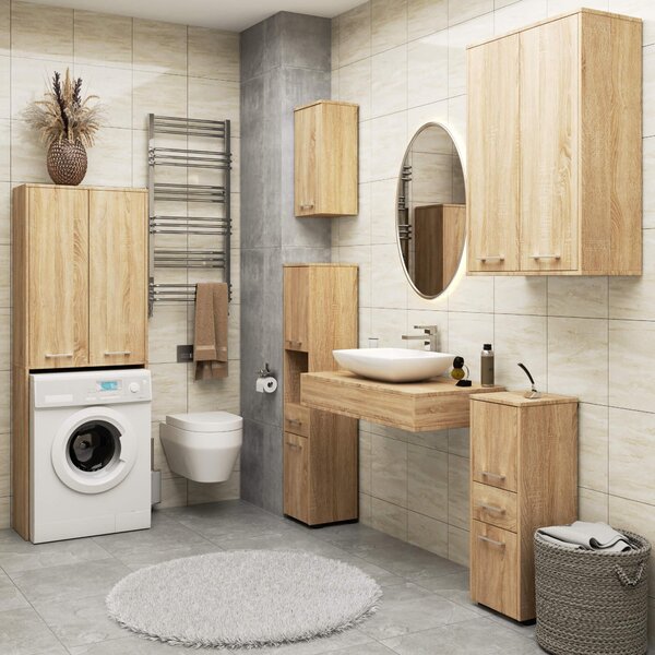Dulap de baie suspendat Farid TYP 7 (Stejar sonoma). Promo -19%. 1128822