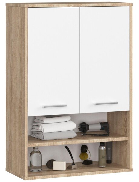 Dulap de baie suspendat Farid TYP 7 (Stejar sonoma + Alb). Promo -19%. 1128823