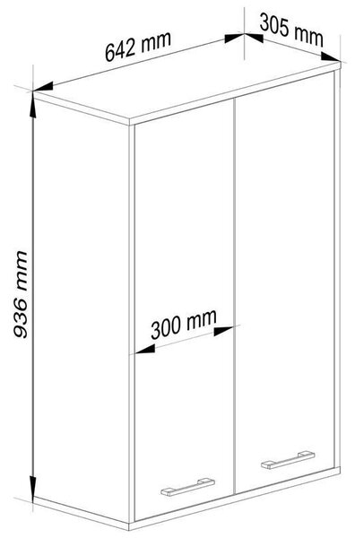 Dulap de baie suspendat Farid TYP 8 (grafit gri). Promo -18%. 1128832