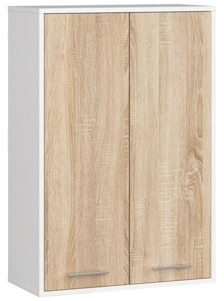 Dulap de baie suspendat Farid TYP 8 (Alb + Stejar sonoma). Promo -8%. 1128827