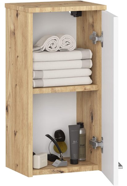 Dulap de baie Farid TYP2 (Stejar artisan + Alb). Promo -19%. 1128835