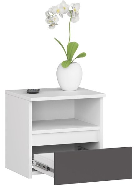 Comodă Cipriano CL1 (alb + grafit). Promo -20%. 1128587