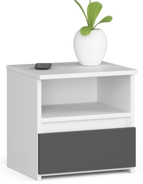 Comodă Cipriano CL1 (alb + grafit). Promo -20%. 1128587