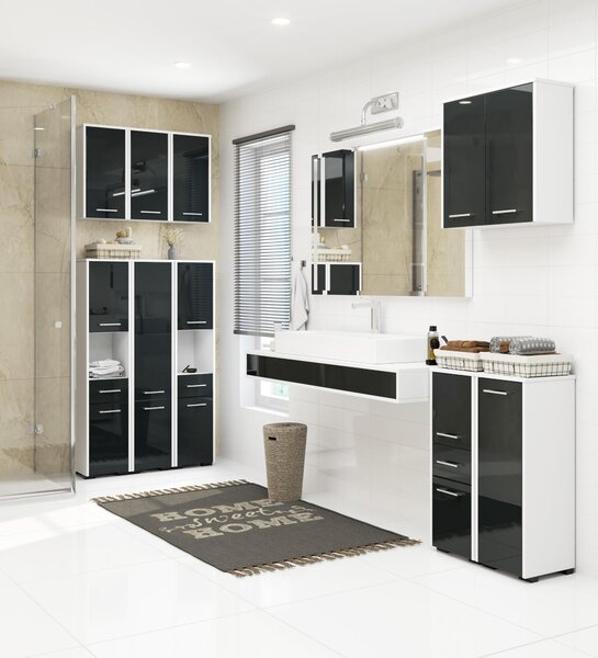 Dulap de baie Farid TYP3 (grafit lucios). Promo -17%. 1128774