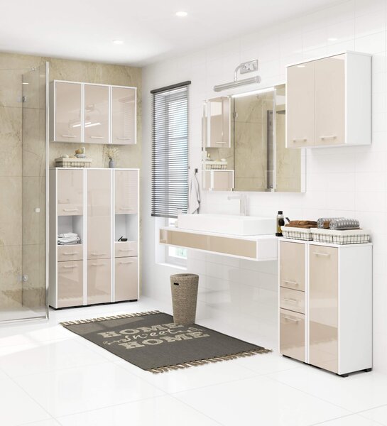 Dulap de baie Farid TYP3 (cappuccino lucios). Promo -22%. 1128772