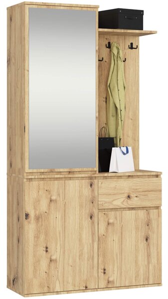 Mobilier hol Enteruno (stejar artisan) (cu oglindă). Promo -19%. 1128858