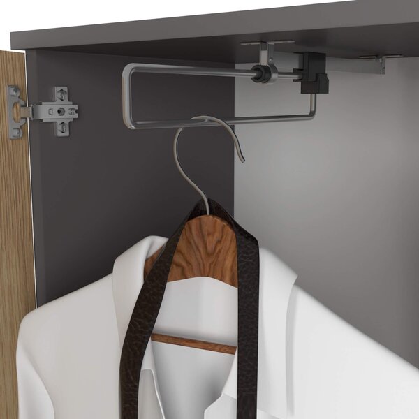 Mobilier hol Enteruno (gri grafit + stejar artisan) (cu oglindă). Promo -14%. 1128864