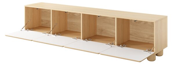 Comodă TV cu patru uși Arlo 200 cm - stejar Vicenza