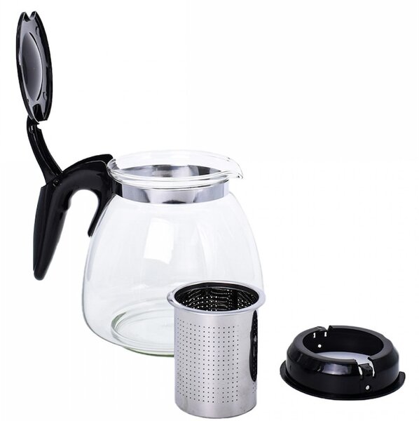 Ceainic din sticla, filtru din inox, capacitate 1100 ml