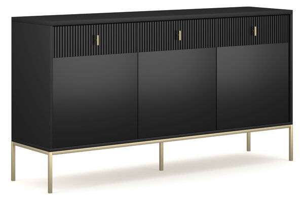 Comodă Magara 3D3S (negru + auriu). 1154736