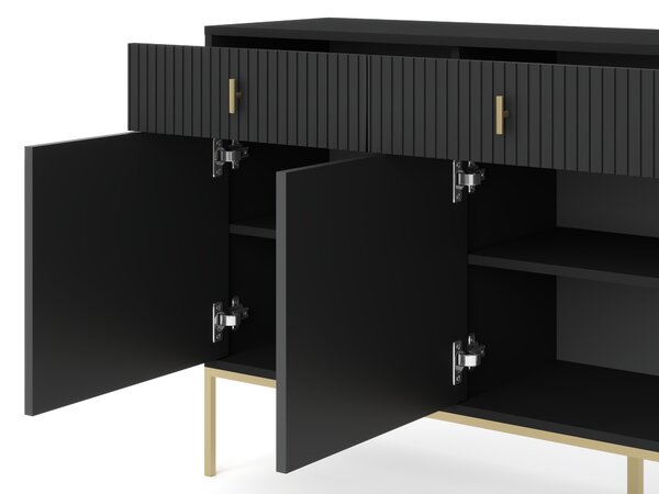 Comodă Magara 3D3S (negru + auriu). 1154736