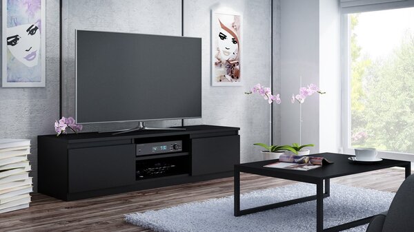 Masă TV/ Comodă TV Musecalo 120 (negru mat). Promo -16%. 1132499