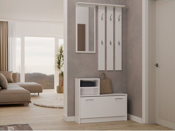 Set mobilier hol Vayan 1 (alb) (cu oglindă). Promo -14%. 1132525