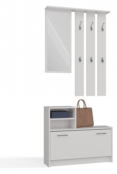 Set mobilier hol Vayan 1 (alb) (cu oglindă). Promo -14%. 1132525