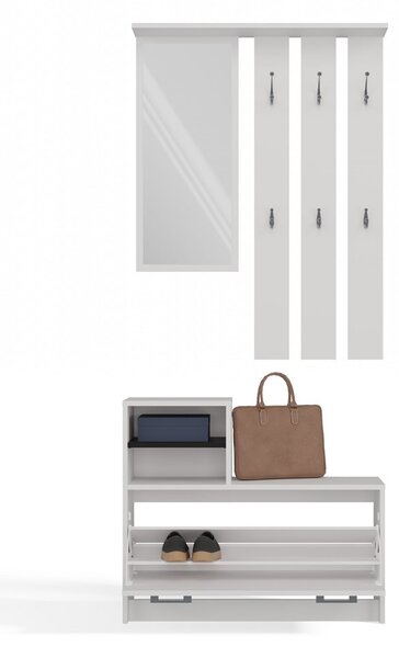 Set mobilier hol Vayan 1 (alb) (cu oglindă). Promo -14%. 1132525
