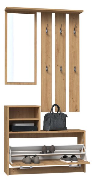 Set mobilier hol Vayan 1 (stejar artisan) (cu oglindă). Promo -17%. 1132524