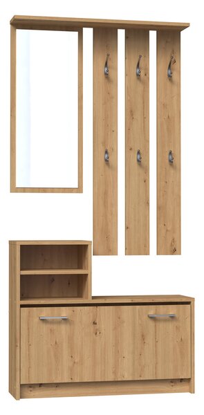 Set mobilier hol Vayan 1 (stejar artisan) (cu oglindă). Promo -17%. 1132524