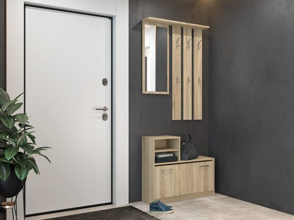 Set mobilier hol Vayan 1 (stejar sonoma) (cu oglindă). Promo -14%. 1132527