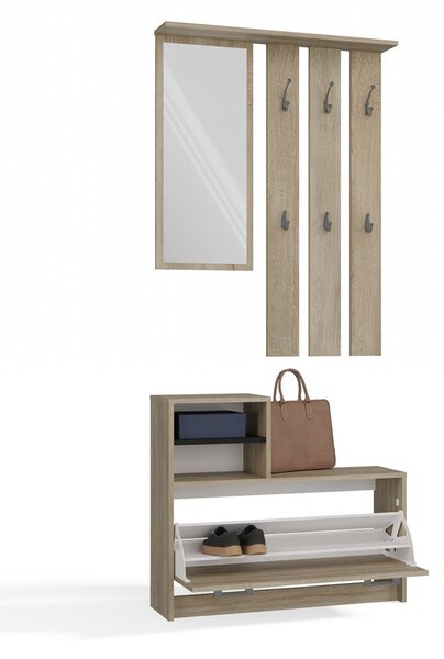 Set mobilier hol Vayan 1 (stejar sonoma) (cu oglindă). Promo -14%. 1132527