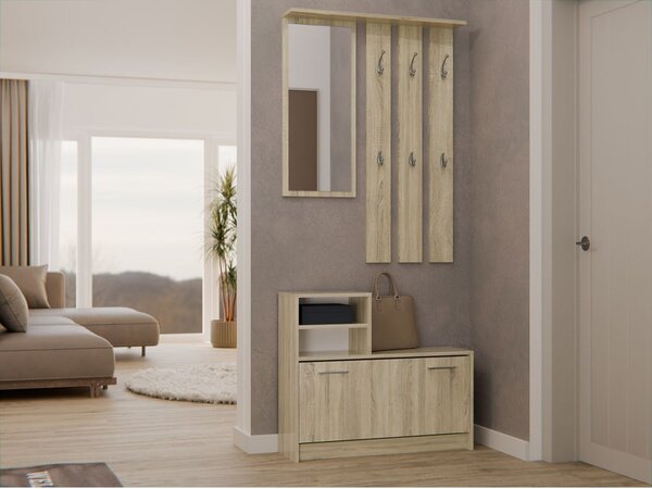 Set mobilier hol Vayan 1 (stejar sonoma) (cu oglindă). Promo -14%. 1132527