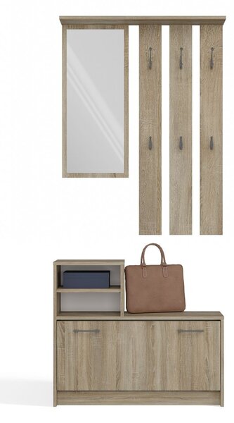 Set mobilier hol Vayan 1 (stejar sonoma) (cu oglindă). Promo -14%. 1132527