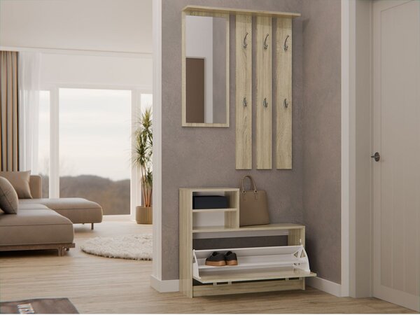 Set mobilier hol Vayan 1 (stejar sonoma) (cu oglindă). Promo -14%. 1132527