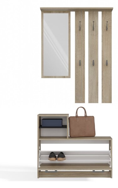 Set mobilier hol Vayan 1 (stejar sonoma) (cu oglindă). Promo -14%. 1132527