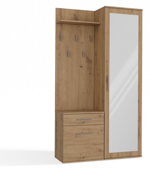 Set mobilier hol Dialogos 1 (stejar artisan) (cu oglindă). 1132534