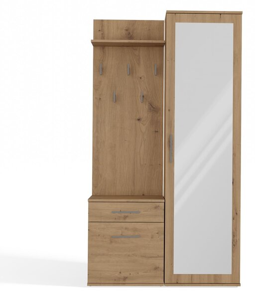 Set mobilier hol Dialogos 1 (stejar artisan) (cu oglindă). 1132534