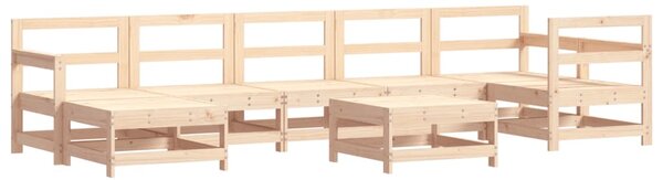 Set mobilier de grădină din 8 piese, lemn masiv de pin