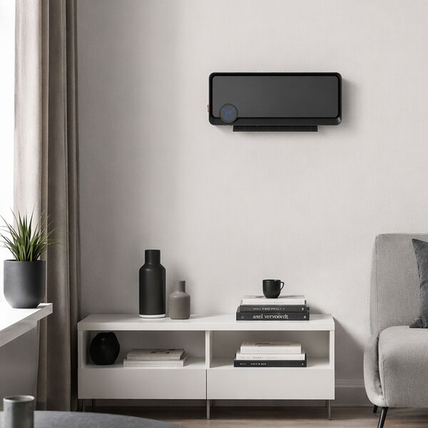 HOMCOM Încălzitor electric de perete cu 3 moduri, Negru | Aosom Romania