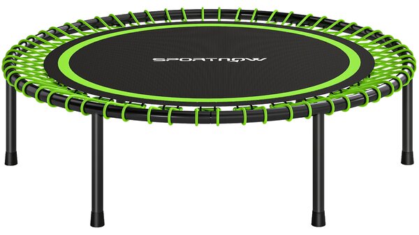 SPORTNOW Trambulină Elastico Fitness a 36 Corzi In Oțel E Pp Ø114x31 cm Verde | Aosom Romania