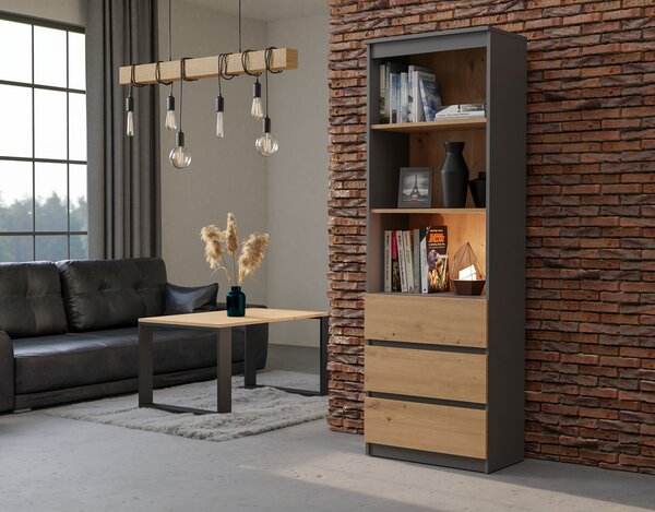 Raft Respeto 1 (antracit + stejar artisan). Promo -17%. 1132646