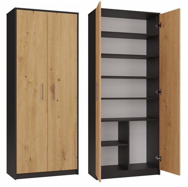 Dulap cu rafturi Obtenidas 1 (antracit + stejar artisan). 1132657