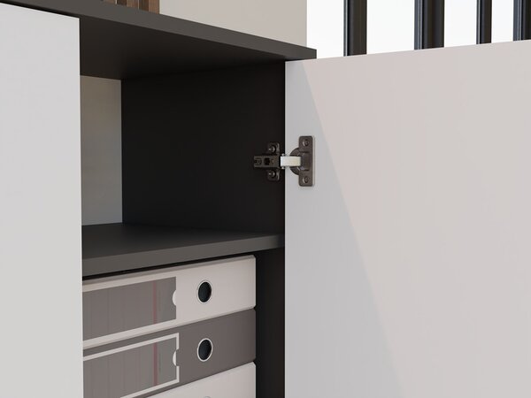 Dulap cu rafturi Obtenidas 1 (antracit + alb). Promo -17%. 1132661